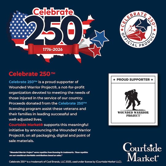Courtside Market® Celebrate 250™ 12" x 12" Wounded Warrior Project® God Bless America Wreath Hanging Wooden Artboard with Twine